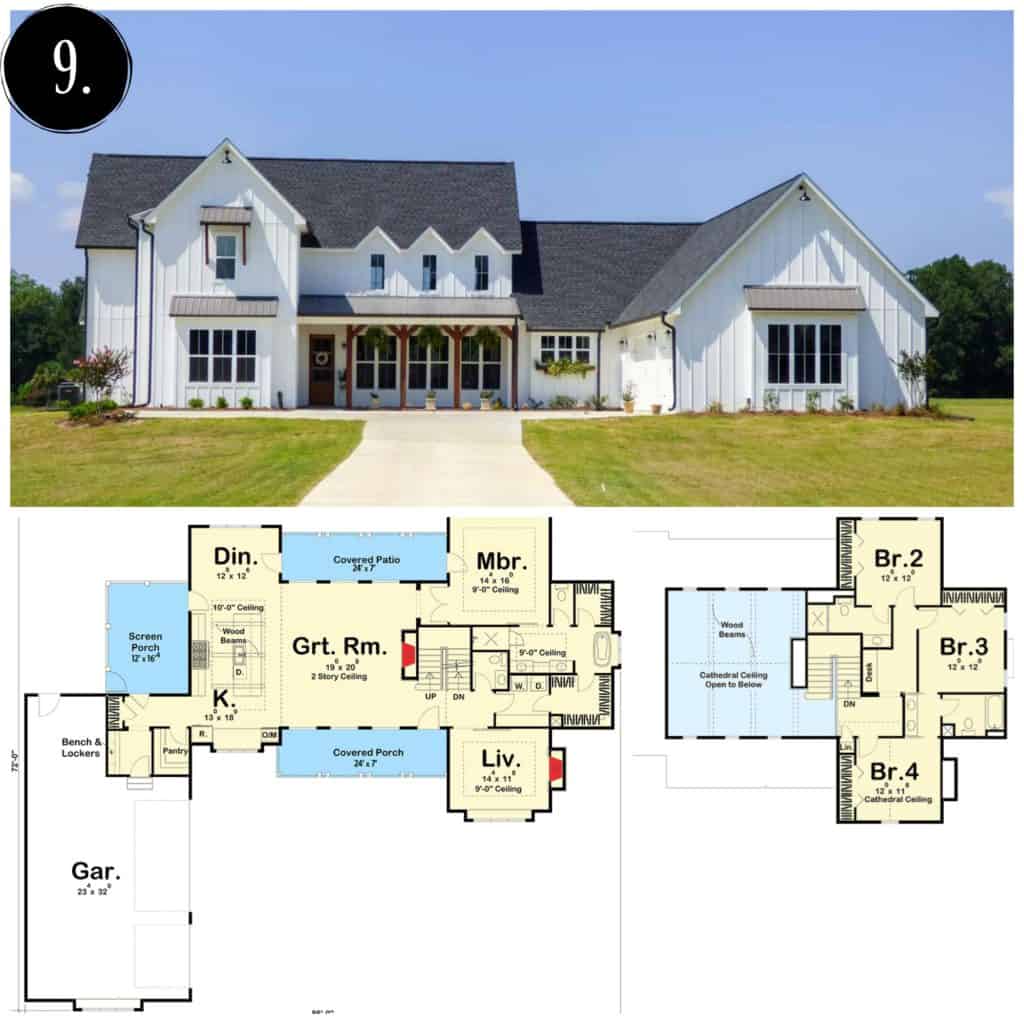 Two Story Farmhouse Open Floor Plans Floorplansclick