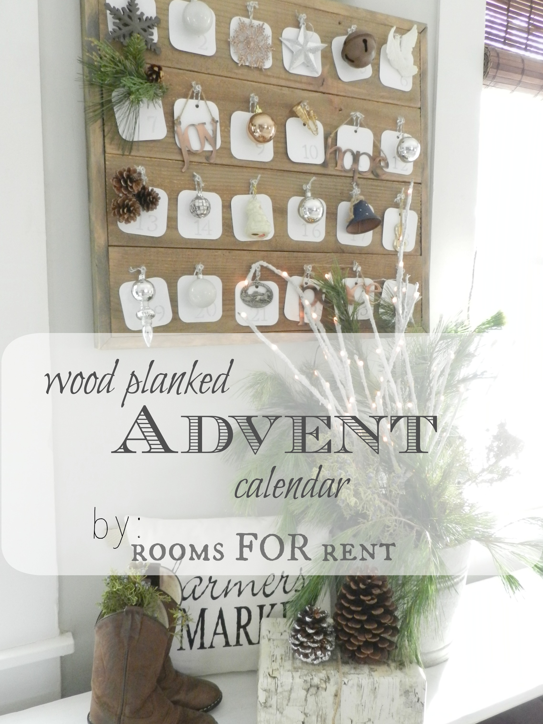 Wood Planked Advent Calendar