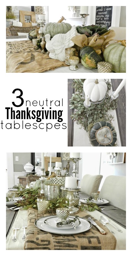 Neutral Thanksgiving Centerpieces