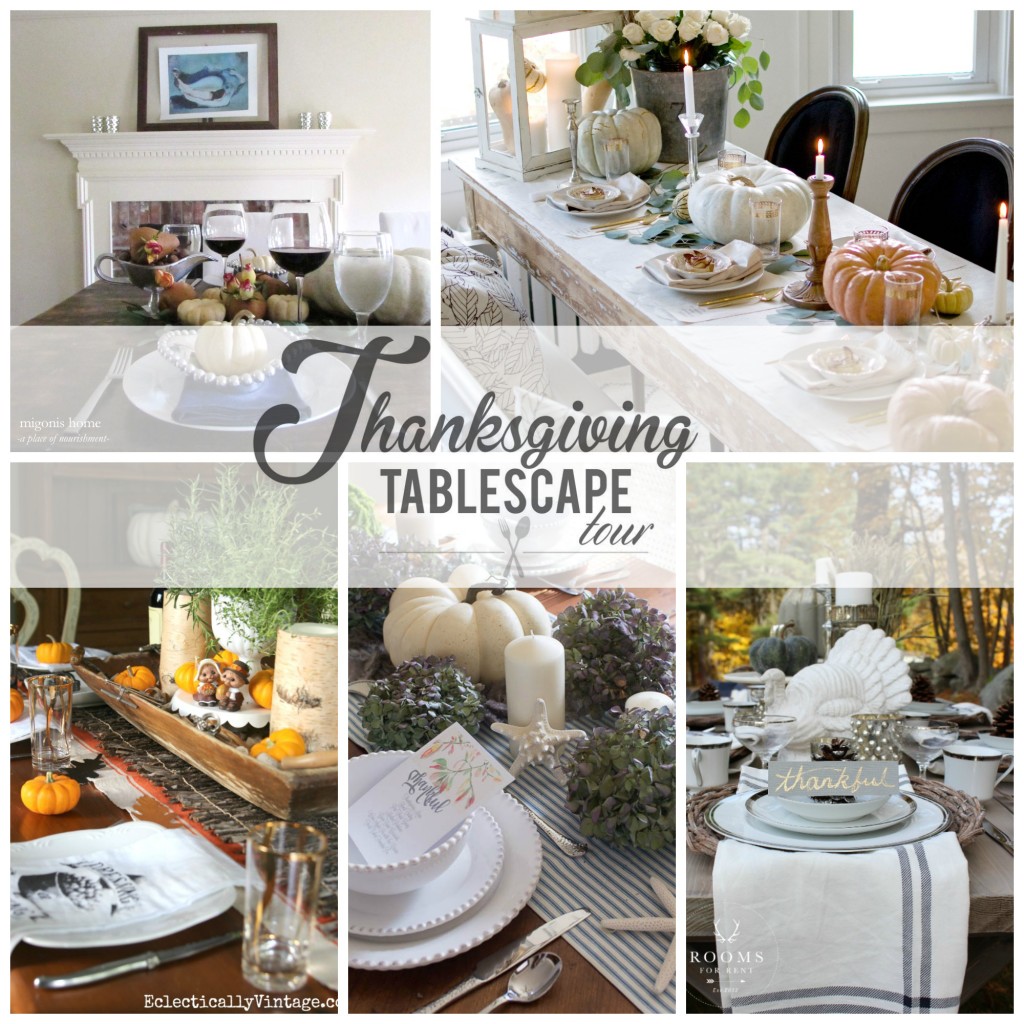 Thanksgiving Tablescape Day 1 Collage