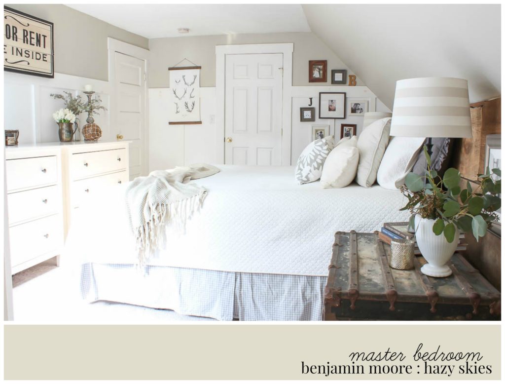 Benjamin Moore Hazy Skies, master bedroom paint color | Rooms FOR Rent Blog