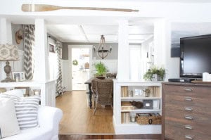 Styled Built -in bookcases, living room decor