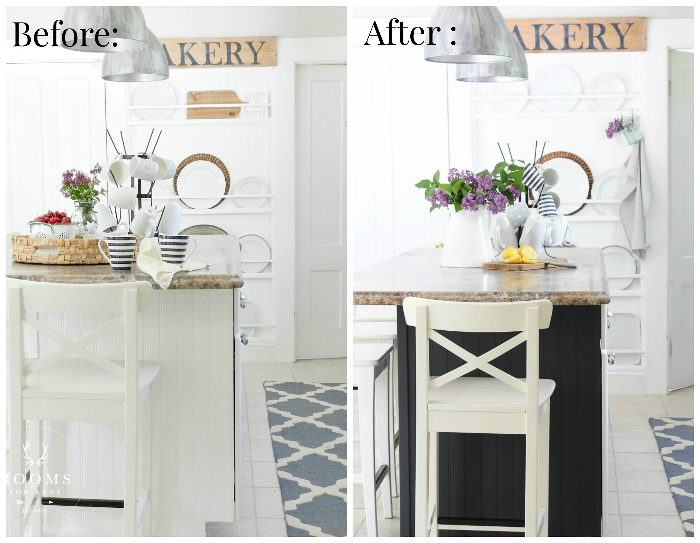 Kitchen Island Before & After