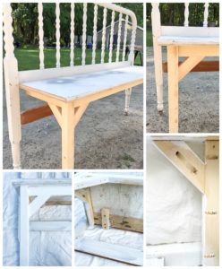 DIY Antique Headboard Bench