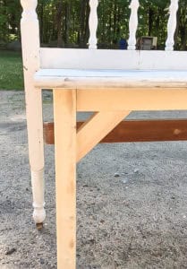 DIY Antique Headboard Bench
