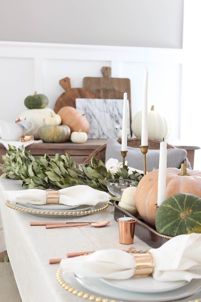 Thanksgiving Tablescape {with bay leaf garland} - Rooms For Rent blog