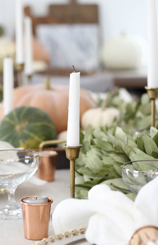 Thanksgiving Tablescape {with bay leaf garland} - Rooms For Rent blog