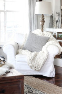 Chunky Knit Throw Blanket