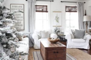 Light Gray Linen Curtains | Farmhouse Living Room Decor | Rooms FOR Rent Blog