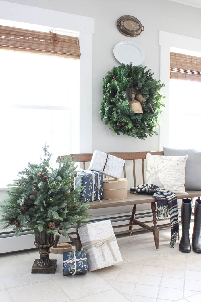 Christmas Entryway with Balsam Hill - Rooms For Rent blog