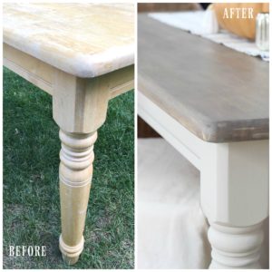 Simple Farmhouse Table Makeover | Rooms FOR Rent Blog