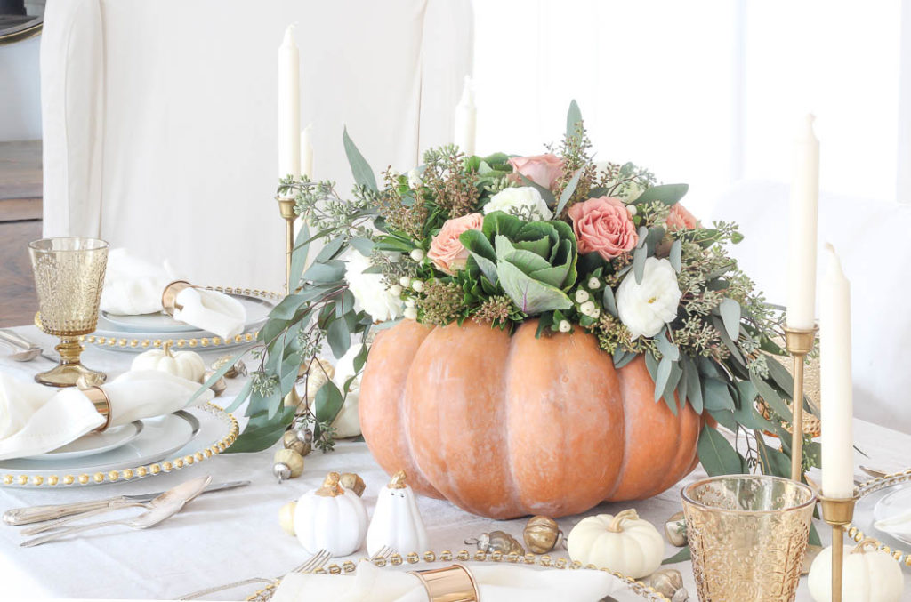 Pumpkin Centerpiece Thanksgiving Table | Rooms FOR Rent Blog