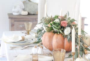 Pumpkin Centerpiece Thanksgiving Table | Rooms FOR Rent Blog