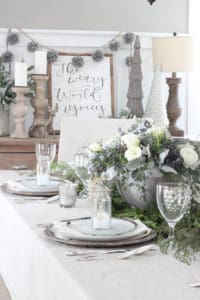 Frosted Winter Tablescape | Rooms FOR Rent Blog