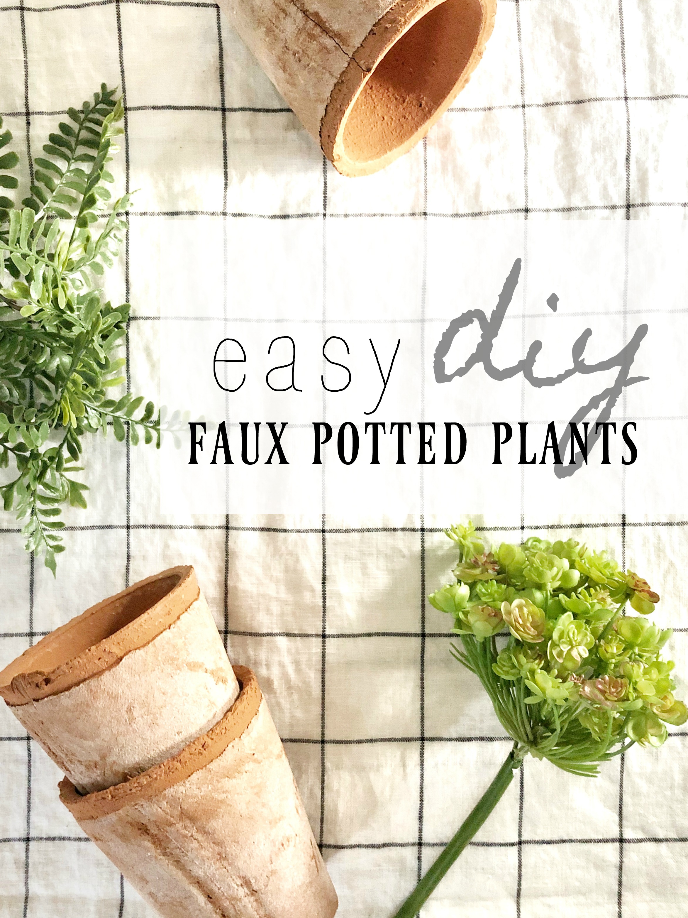 DIY Faux Potted Plants