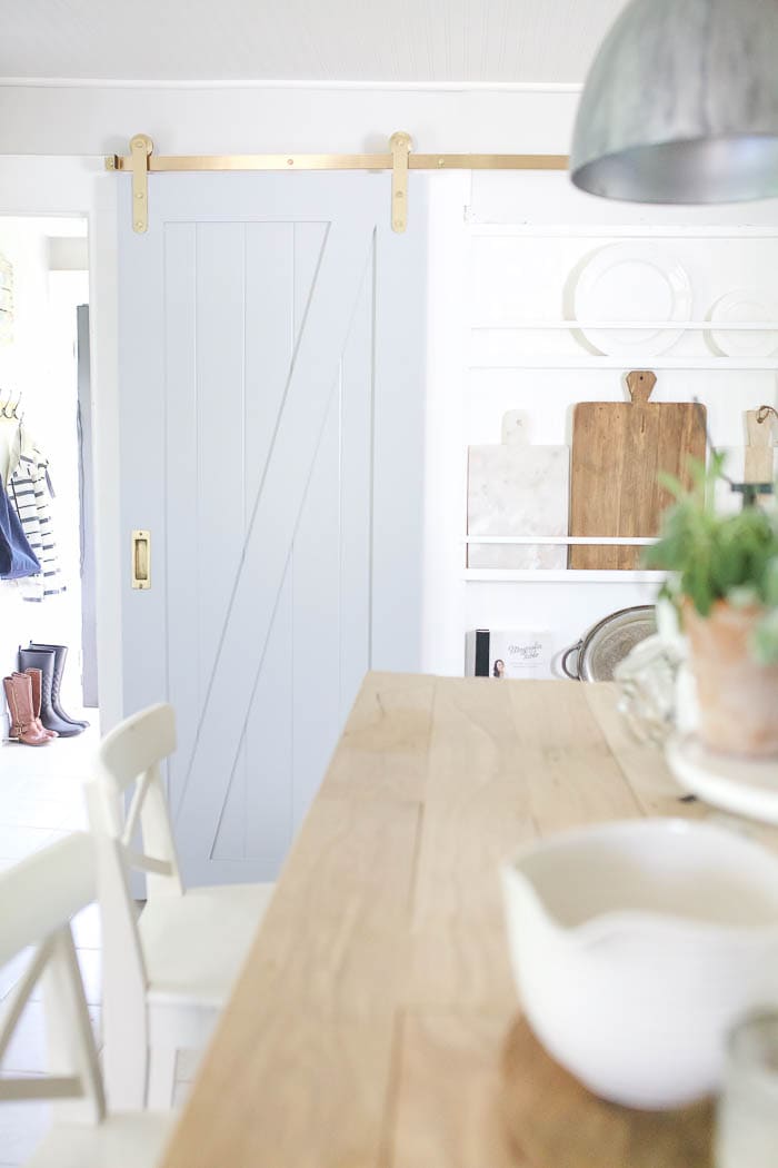 New Barn Door in the Kitchen