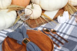 Orange & Gray Fall Tablescape | Rooms for Rent Blog