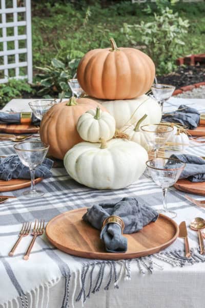 Orange & Gray Fall Tablescape | Rooms for Rent Blog