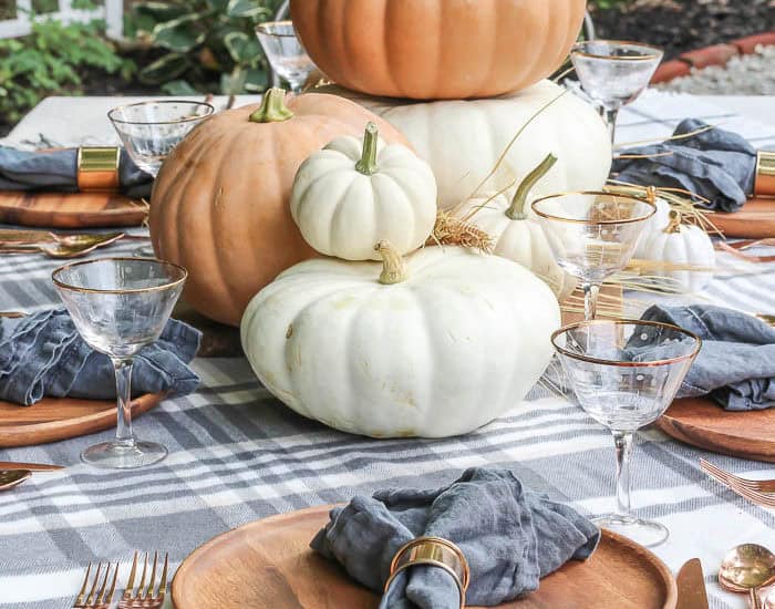 Orange & Gray Fall Tablescape | Rooms for Rent Blog