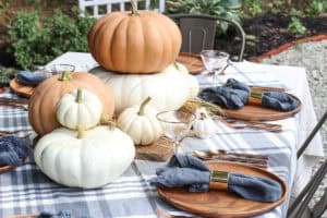 Orange & Gray Fall Tablescape | Rooms for Rent Blog