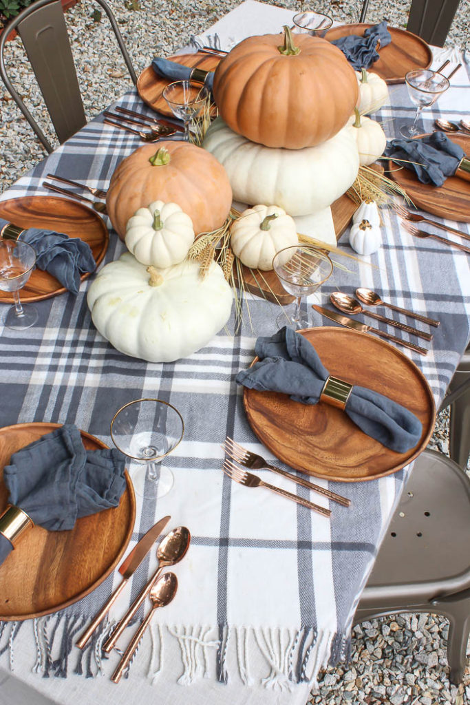 Orange & Gray Fall Tablescape | Rooms for Rent Blog