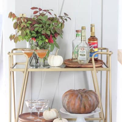 Fall Styled Bar Cart