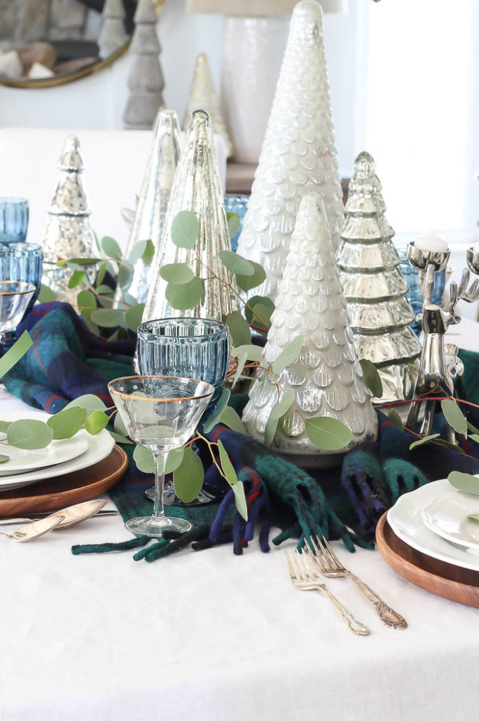 Eclectic Blue Christmas Tablescape {2018} | Rooms FOR Rent Blog