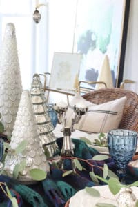 Eclectic Blue Christmas Tablescape {2018} | Rooms FOR Rent Blog