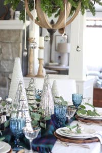 Eclectic Blue Christmas Tablescape {2018} | Rooms FOR Rent Blog