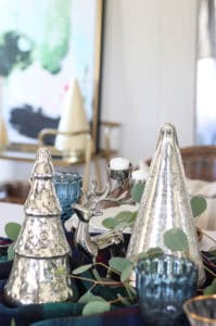 Eclectic Blue Christmas Tablescape {2018} | Rooms FOR Rent Blog