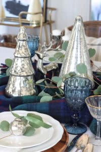Eclectic Blue Christmas Tablescape {2018} | Rooms FOR Rent Blog
