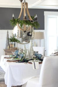 Eclectic Blue Christmas Tablescape {2018} | Rooms FOR Rent Blog