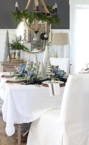 Eclectic Blue Christmas Tablescape {2018} | Rooms FOR Rent Blog