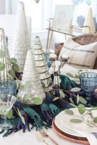 Eclectic Blue Christmas Tablescape {2018} | Rooms FOR Rent Blog
