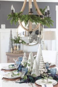Eclectic Blue Christmas Tablescape {2018} | Rooms FOR Rent Blog