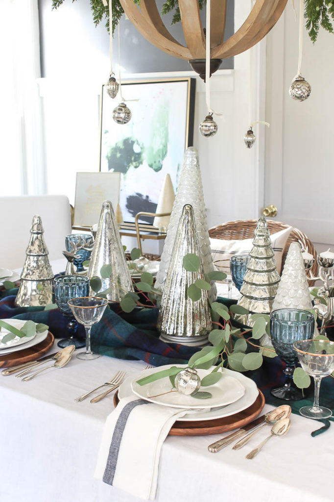 Eclectic Blue Christmas Tablescape {2018} | Rooms FOR Rent Blog