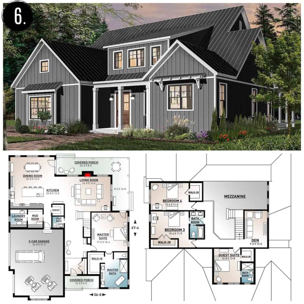 10 Amazing Modern Farmhouse Floor Plans Rooms For Rent Blog   Floor Plan 6 1024x1024 