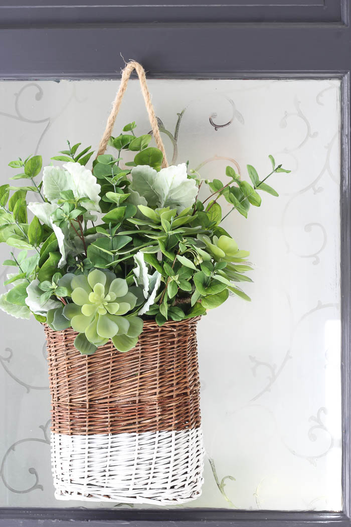 Easy Front Door Basket for Spring