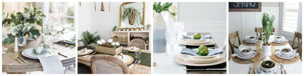 four farmhouse spring dining table ideas 