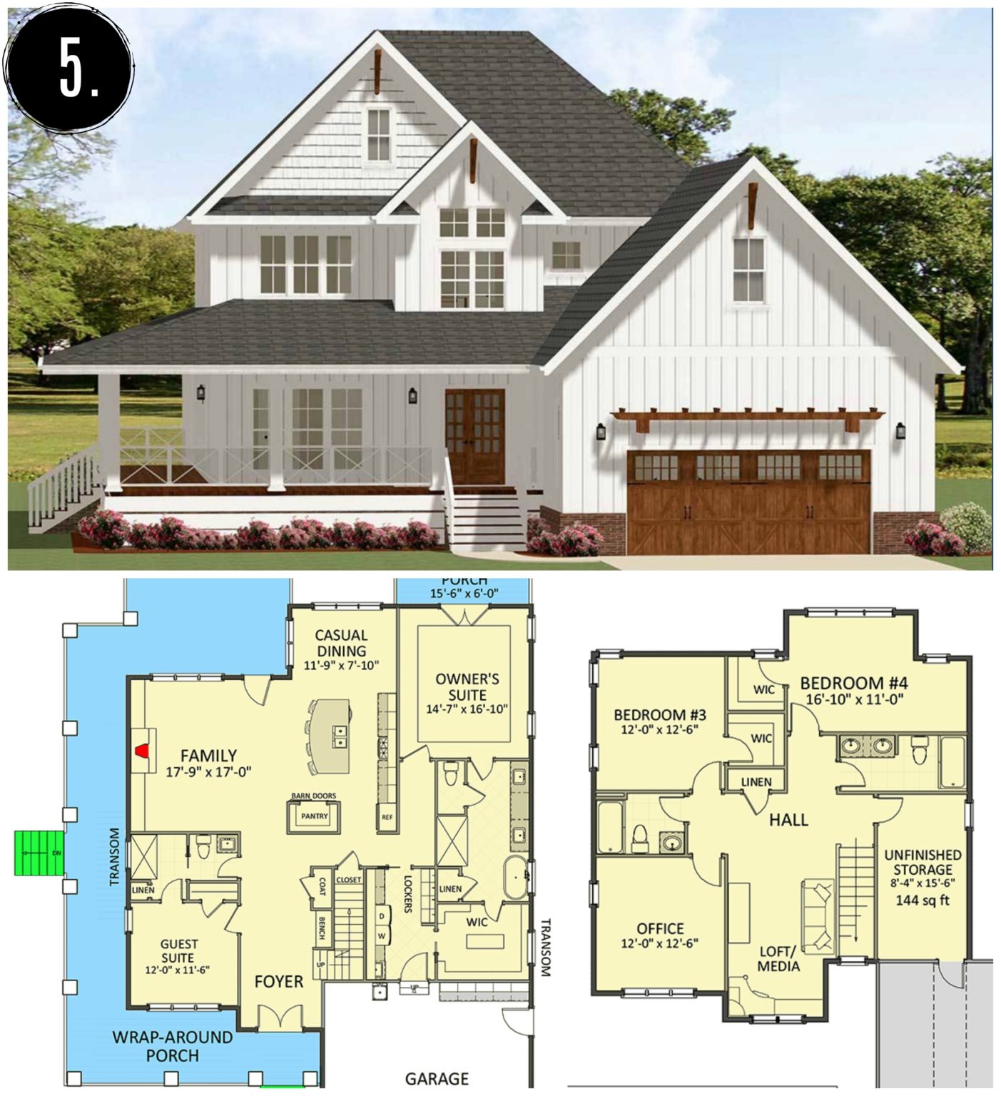 10 NEW Modern Farmhouse Floor Plans - Rooms For Rent blog