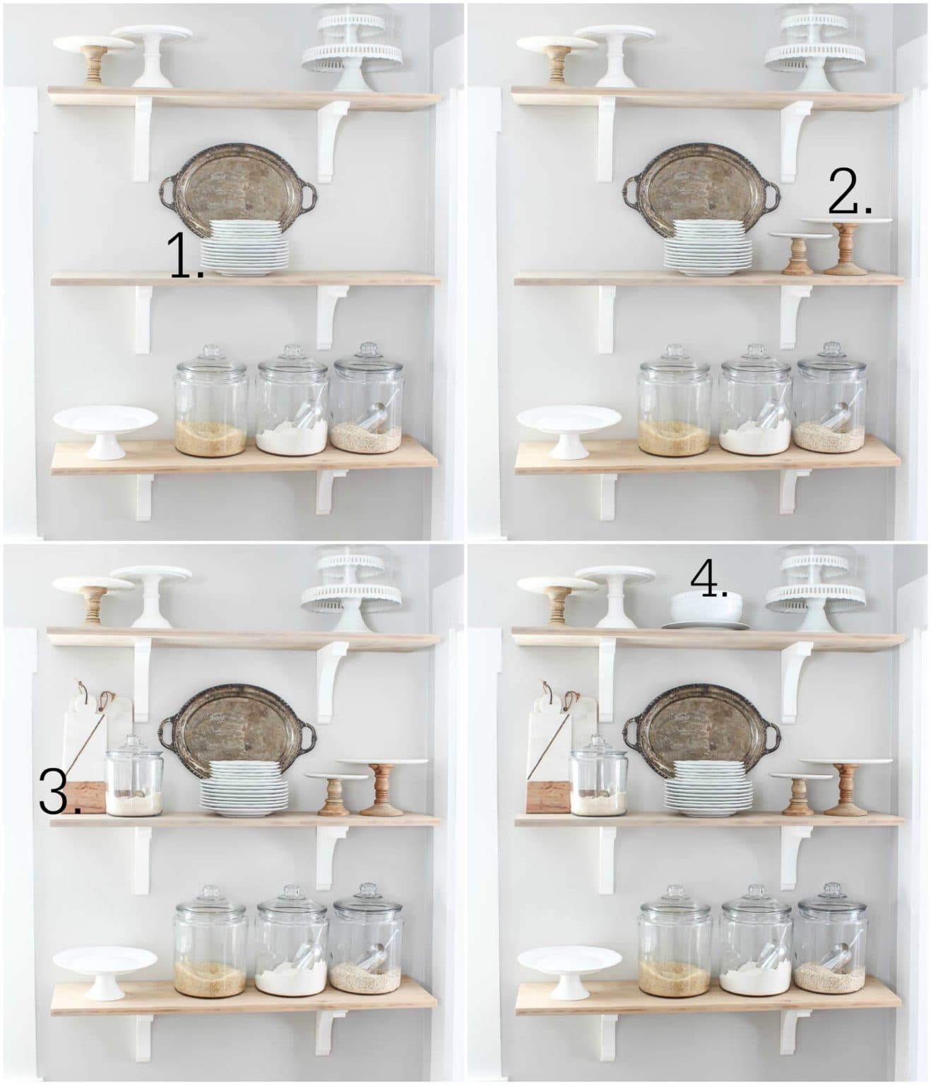 How I Style the Open Shelves in our Kitchen Rooms For Rent blog