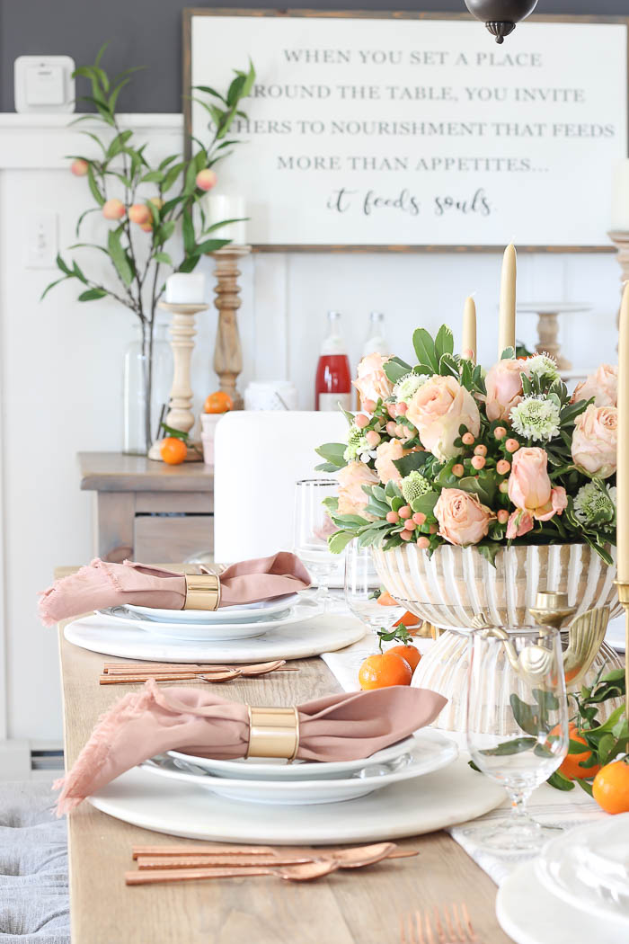 Orange + Pink Spring Tablescape - Rooms For Rent blog