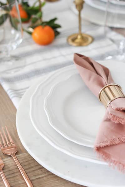 Orange + Pink Spring Tablescape - Rooms For Rent blog