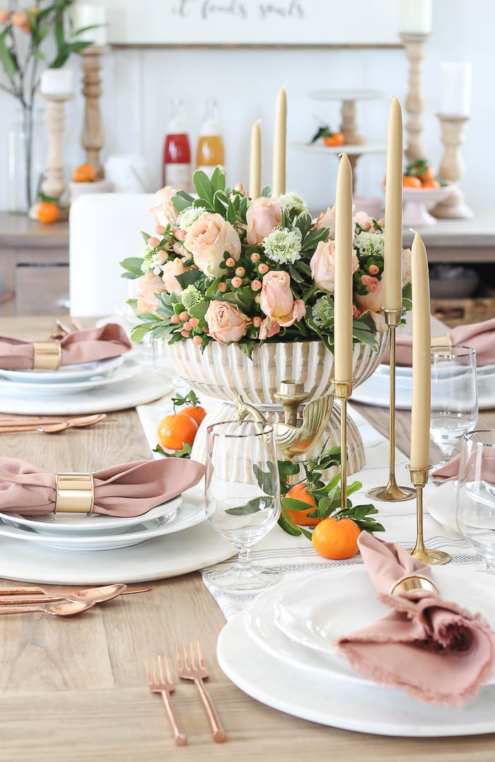 Orange + Pink Spring Tablescape - Rooms For Rent blog