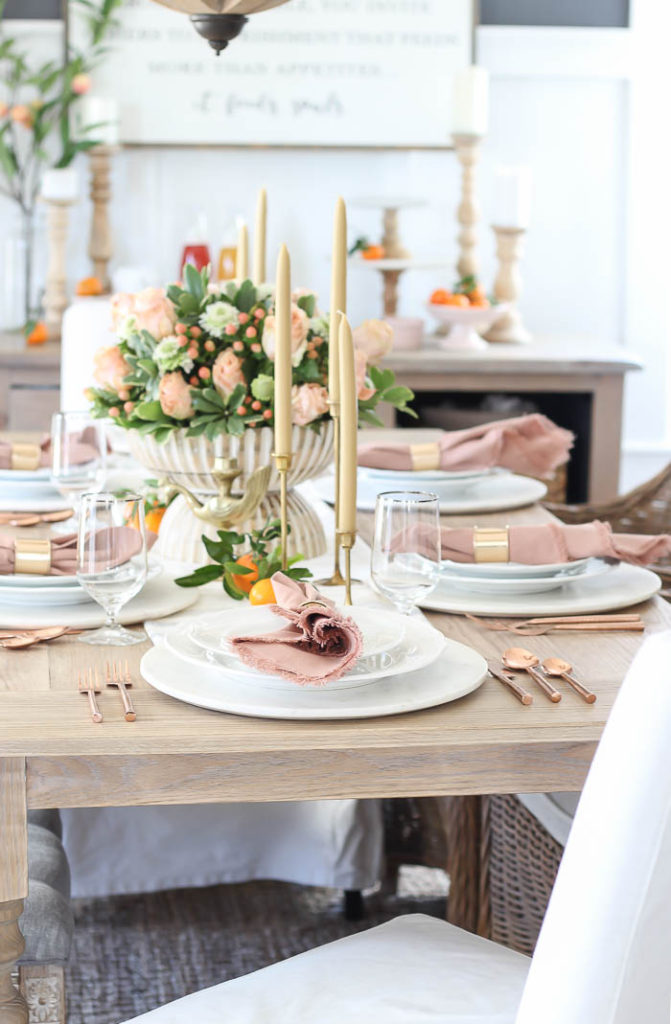 Orange + Pink Spring Tablescape - Rooms For Rent blog