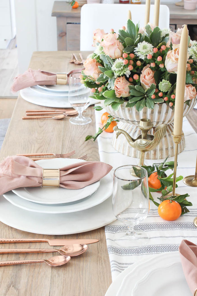 Orange + Pink Spring Tablescape - Rooms For Rent blog
