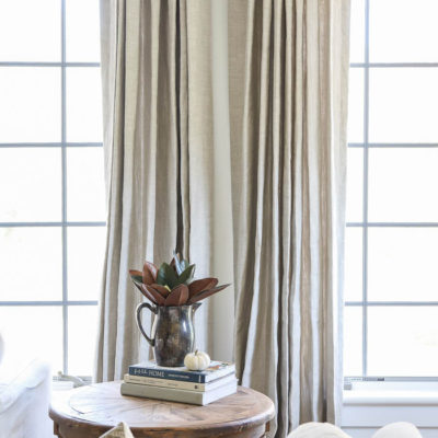 Oatmeal Linen Curtains | Our New Drapes for the Living Room