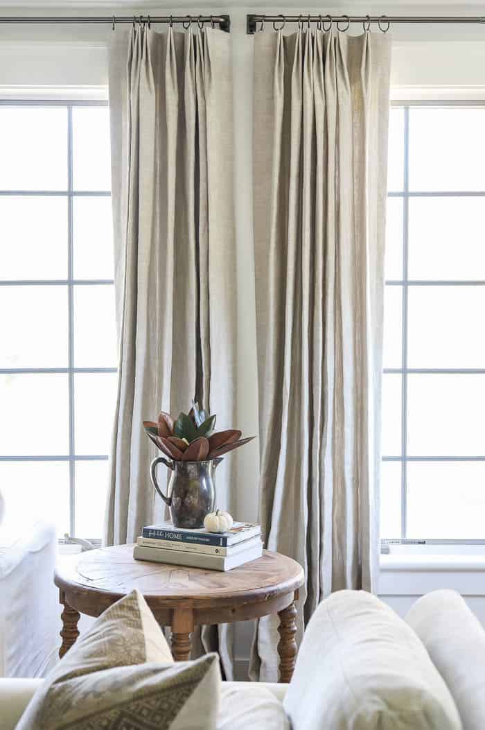 Oatmeal Linen Curtains  Our New Drapes for the Living Room - Rooms For  Rent blog