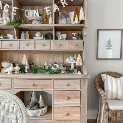 How I Styled our Hutch for Christmas