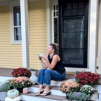 Decorating our Front Steps for Fall